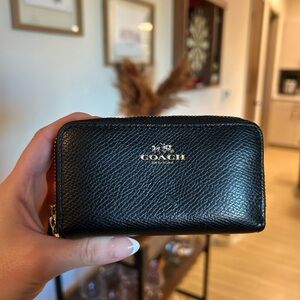 Coach Black Textured Leather Wallet